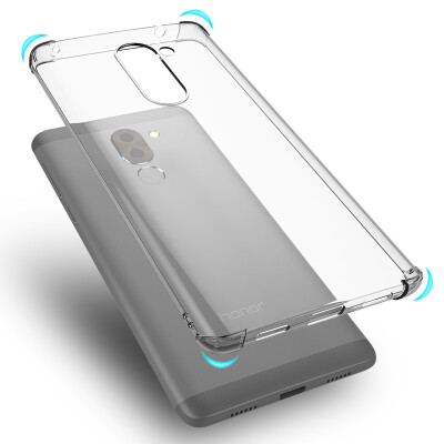 

Cool music front [anti-crash shell] glory play 6X mobile phone case transparent protective cover / TPU shell air cushion drop silicone full package soft shell for Huawei glory play 6X