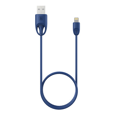 

Baseus Apple official MFI certification data charging cable creative TPU cord for Apple iPhone6S 6 7Plus 5S 5 SE ipad4 1M possession of blue