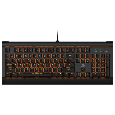 

Darle (dare-u) EK812 104 key orange backlit full key no punch gold game mechanical keyboard black tea