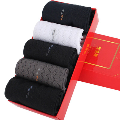 

Hengyuanxiang socks 5 pairs of thin mercerized cotton in the tube men socks spring socks men&39s cotton socks A211002