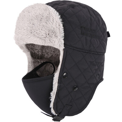 

Elmertre front hat warm hat plus velvet thickening ear protection wind outdoor hat with black mask 640-927