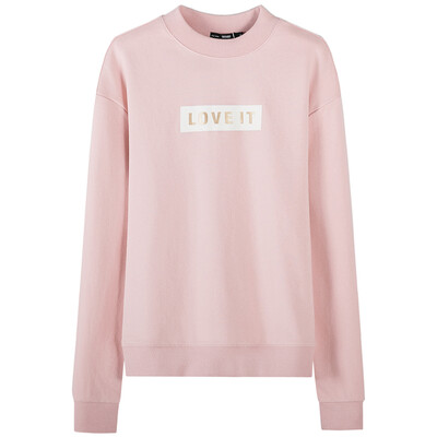 

Semir Women&39s Round Collar Letter Flocking Long Sleeve T-Shirt Sweater 12316160061 Pink M