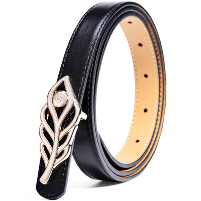 

Crocodile CROCODILE Women&39s Buckle Belt Korean Belt 14673002-01 Black