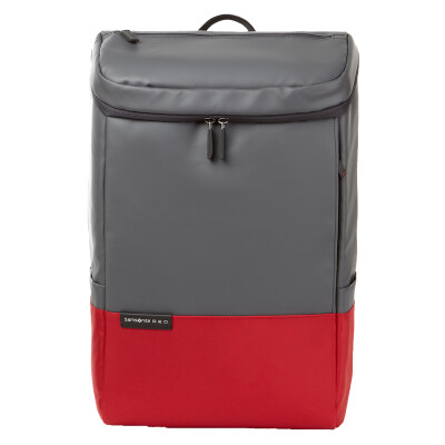 

Samsonite / new beauty shoulder bag leisure travel male backpack 14 inch simple business computer bag AU4 * 68001 gray / red