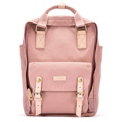 

Yan Man INMAN canvas shoulder bag fashion commuter canvas backpack leisure college large-capacity bag retro style travel bag 6871011025 lotus root pink
