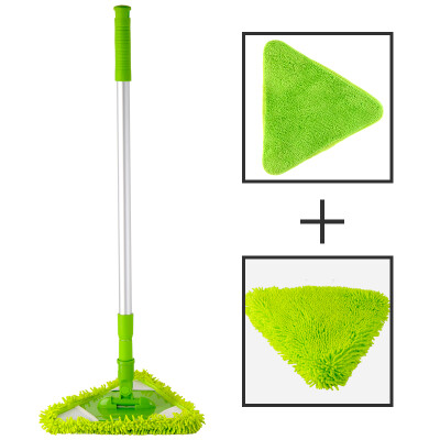 

CarsetCity 180° Rotatable Car Wash Mop Car Wash Brush Car Dice Car Wash Tool Aluminum Retractable Long Rod Car Supplies Green