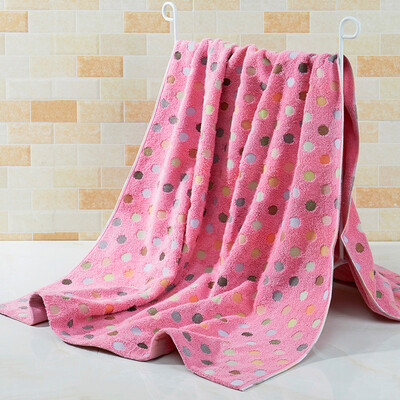 

Covator bath towel color Poka dot jacquard cotton towel 8196BT pink 70 140cm
