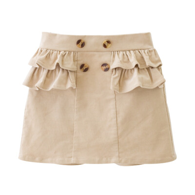 

Cicie children's clothing corduroy double-breasted skirt skirt skirt 171012 beige 110