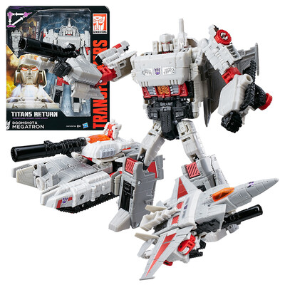 

Hasbro (Hasbro) Titan Трансформаторы Voyager-класс игрушка войны три трансформаторы Megatron (красный и черный) C0275