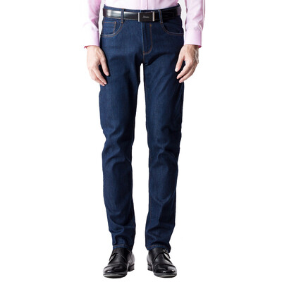 

Ashton fit straight men 's waist pants Slim casual trousers trend blue 34 A3200010