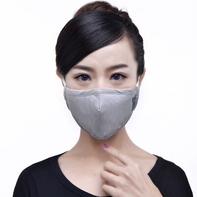 

Green Respirator PM25 dust mask Yan Gray M warm breathable protective particles containing activated carbon electrostatic adsorption filter LH6323 gift box packaging