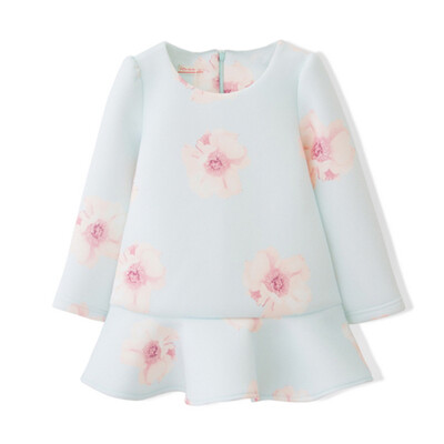 

Flossie Flordeer French girl children's clothing space cotton printed dress F6009 blue 130