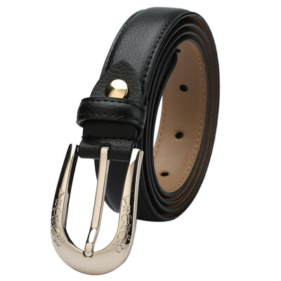 

St. Paul's Lady Belt Simple Fashion Buckle Buckle Fashion Trousers Trousers WKH14-06301S Black