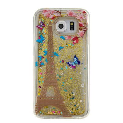 

Динамический Quicksand Блеск наливные Мягкая ТПУ чехол для SAMSUNG S6