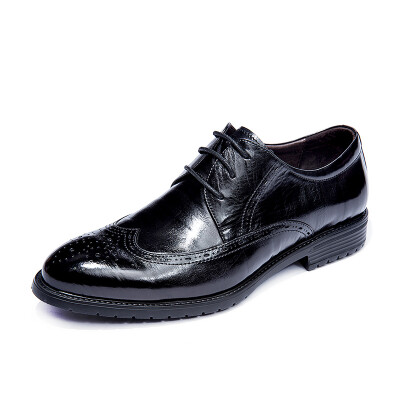 

Crown CROWN men's shoes business shoes dress shoes comfortable low to help wild shoes 1010A712Z2-black -43 yards