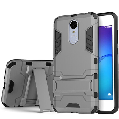 

KOOLIFE enjoy 6 mobile phone shell shatter-resistant bracket protective sleeve shatter-resistant bracket for Huawei Glory enjoy 6 armor series - dark gray