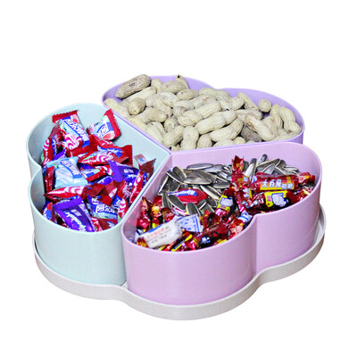 

Jingdong Supermarket Jinghui Si Chuang JH0155 European living room multi-purpose creative fruit plate melon seeds snack fruit box dried fruit nut tray garden heart-shaped three grid