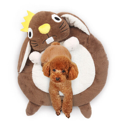 

Huapin Pet (hoopet) dog dog mat soft almost Meng Meng crown rabbit warm pad (brown) S