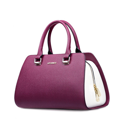 

Elderly Kangaroo (AP.DISHU) cowhide stereotypes handbag hit color female bag killer bag AP6107-1 dark blue
