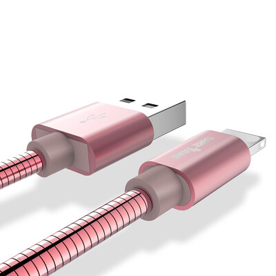 

Chiclake Star Series Metal Lightning Data Cable Металлическая резьба All-Through Core 2.4A Высокоточное соединение Easy Rose Gold