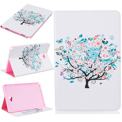 

Small tree Style Embossing Classic Flip Cover with Stand Function and Credit Card Slot for SAMSUNG GALAXY Tab A 10.1 P580