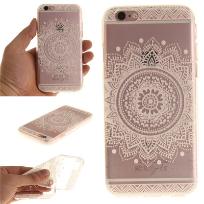 

White mandala Pattern Soft Thin TPU Rubber Silicone Gel Case Cover for IPHONE 6/6S