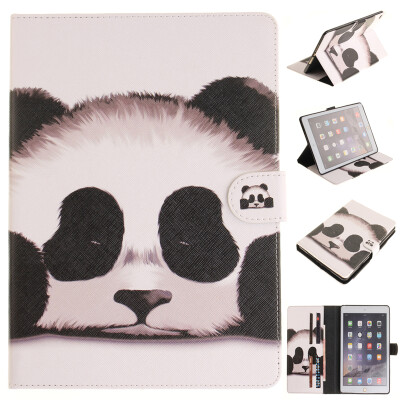 

Panda Style Embossing Classic Flip Cover with Stand Function and Credit Card Slot for iPad Air 2/6