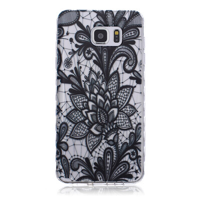 

Black Rose Pattern Soft Thin TPU Rubber Silicone Gel Case Cover for SAMSUNG GALAXY Note 5