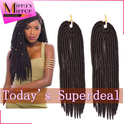 

6Packs/Lot Synthetic Hair Extensions Faux Locs Braid Crochet Braids Hair Kanekalon Braiding Hair 24 strands/pack
