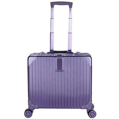 

Desenzion Saber Customs Code Locked Universal Cylindrical Roller Trolley Case Ladies & Souvenirs Purple 18 "MT7777-1