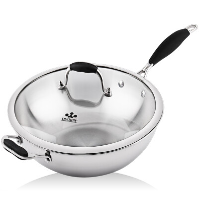 

【Jingdong Supermarket】 Weiyi wok no sticky pan No fume No coating 304 Stainless steel Induction Cooker Cooking pot WA-32B5K