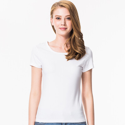 

Jingdong supermarket three guns home service Shu skin Lycra cotton round neck short sleeve women&39s shirt bright treasure blue M