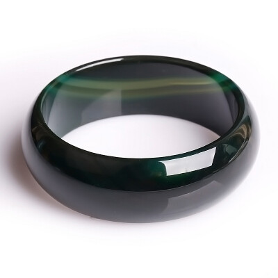 

Liang Fu Ya dark green agate widening thick bracelet with certificate 58mm