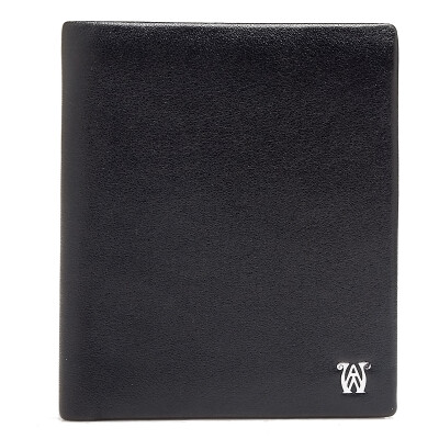 

Mile horse wanlima soft texture of the surface of the leather cow short leather wallet men business multi-function two fold vertical wallet 1520130478671 black