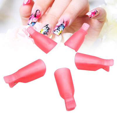 

Free Shipping Wholesale 10Pcs Acrylic Nail Art UV Gel Polish Remover Wrap Cleaner Clip Caps 640032