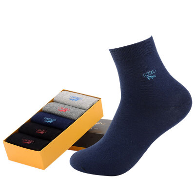 

CARTELO socks male socks anti-off socks men socks men&39s cotton socks in the tube socks 5 double color C286D10011-1 male dark blue color embroidery standard