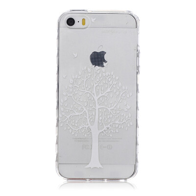 

White tree Pattern Soft Thin TPU Rubber Silicone Gel Case Cover for IPHONE 5/5S/5SE