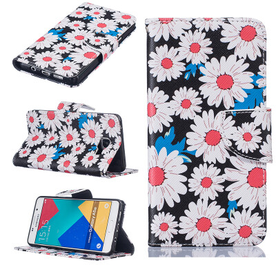 

Chrysanthemum Design PU Leather Flip Cover Wallet Card Holder Case forSAMSUNG GALAXY A5 2016/A510