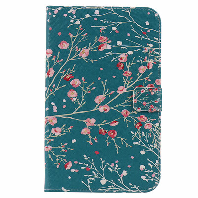 

Apricot Tree Design PU Leather Flip Cover Wallet Card Holder Case for SAMSUNG T280