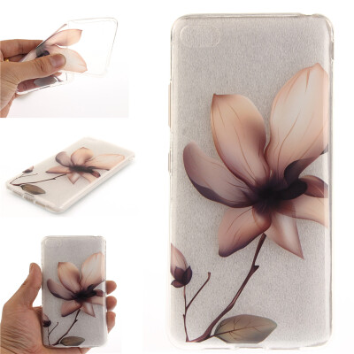 

Magnolia flower Pattern Soft Thin TPU Rubber Silicone Gel Case Cover for Lenovo S90