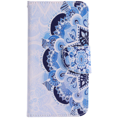 

Blue Flower Design Кожа PU откидной крышки Кошелек Карты Держатель чехол для Google Pixel