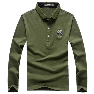 

Nian Jeep Polo Shirt Men's Long Sleeve T-Shirt Lapel Solid POLO Shirt D9288