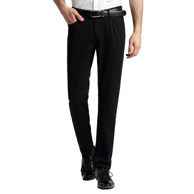 

Acacia bird xiangsiniao casual pants men's cotton Slim solid color in the waist straight pants khaki 34 yards