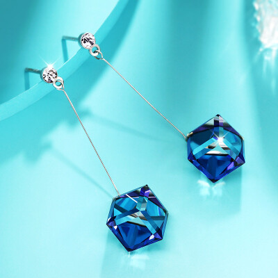 

Quiet style Dorothy S925 Silver Needle Earrings Female Simple Fashion Double Electroplating Colorful One Day Japan and South Korea Golden