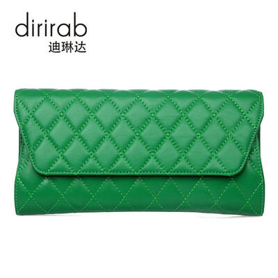 

Dirirab Genuine Leather Handbag Shoulder Bag Handbag Fashion Lingge Chain Bag Messenger Bag