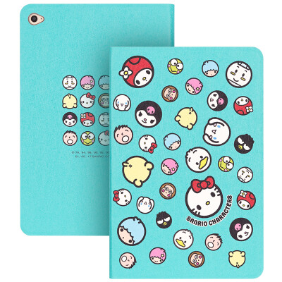 

Hello Kitty iPad Air2 Case air2 cartoon case intelligent sleeping holster can be rounded green