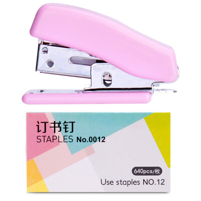 

Elite (deli) 0353 12 # colorful mini-set stapler card color random