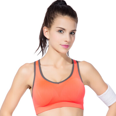 

Антарктический спортивный тормоз Anti-Light Shockproof Running Vest Girls Underwear Gathering No Bracelet Yoga Sleep Бесшовный бюстгальтер N375X20122 Orange-L