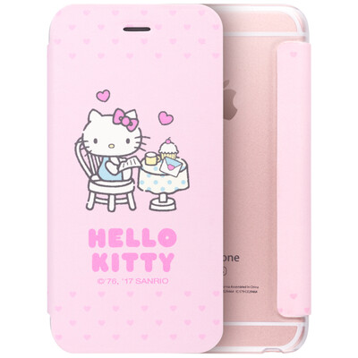

Плюс отличная серия Hello Kitty iPhone6 ​​/ 6с плюс раскладушка оболочка / защитного рукав милого мультфильма флип время кожи закуски