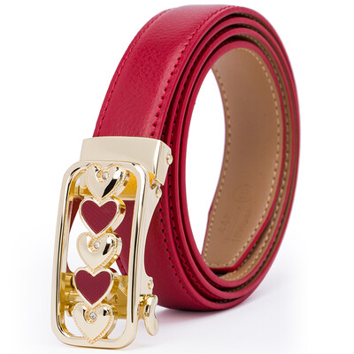 

PLOVER LEATHER BELT HARDWARE BUCKLE LEATHER BELT P16303L001J WHITE